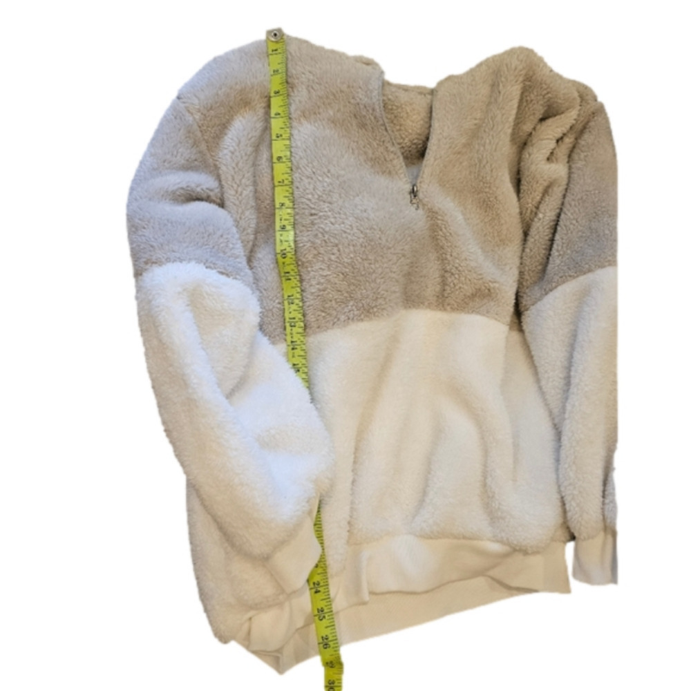 SOURCE Unknown Soft Fluffy 1/4 Zippered Sweatshirt Size L - Picture 7 of 8